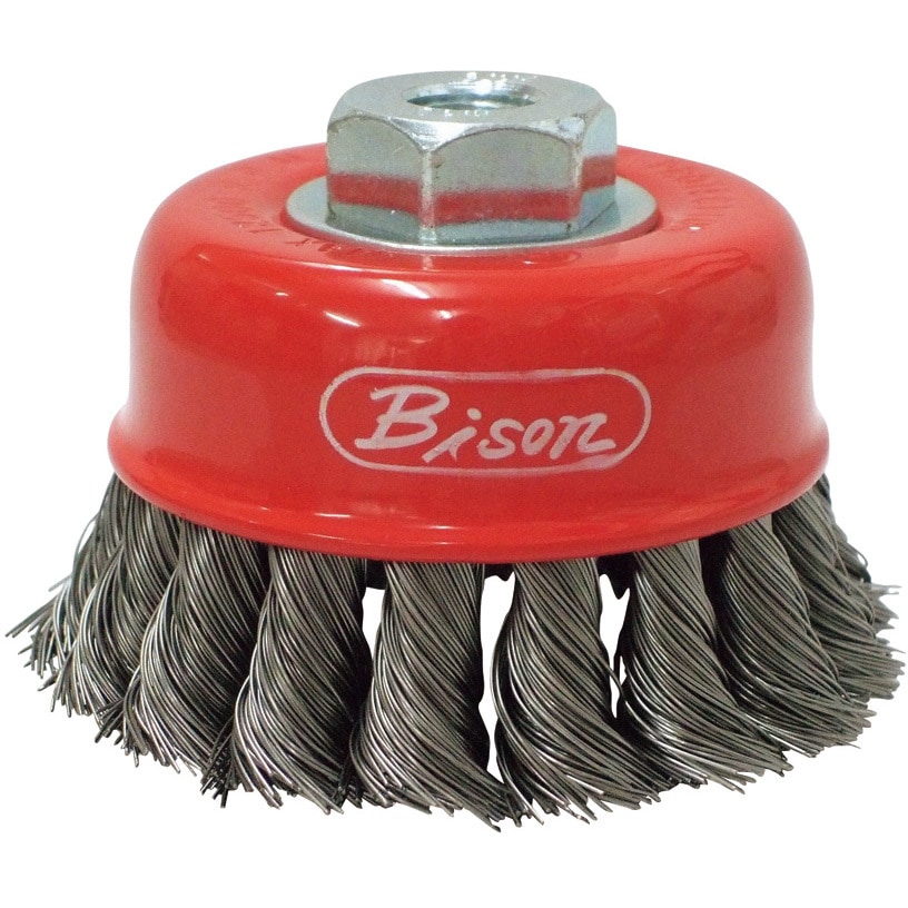 BS65M10-035 バイソンひねりワイヤーカップブラシ クロダブラシ 外径