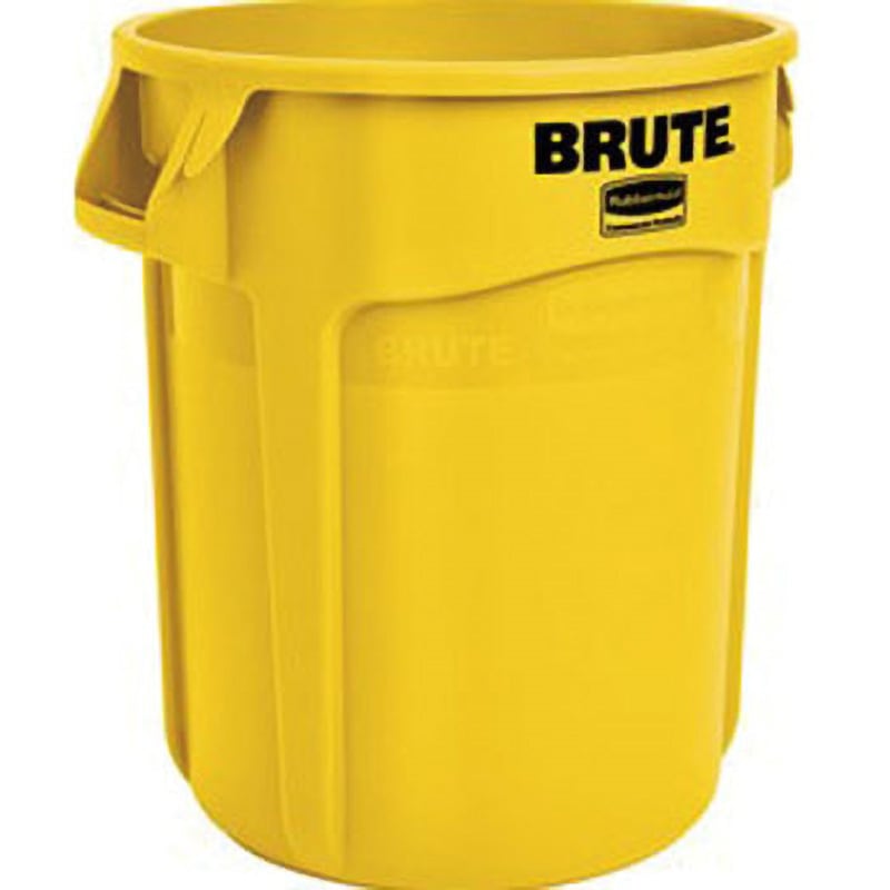 262004 ブルート 丸型コンテナ ラバーメイド 容量75.7L イエロー色