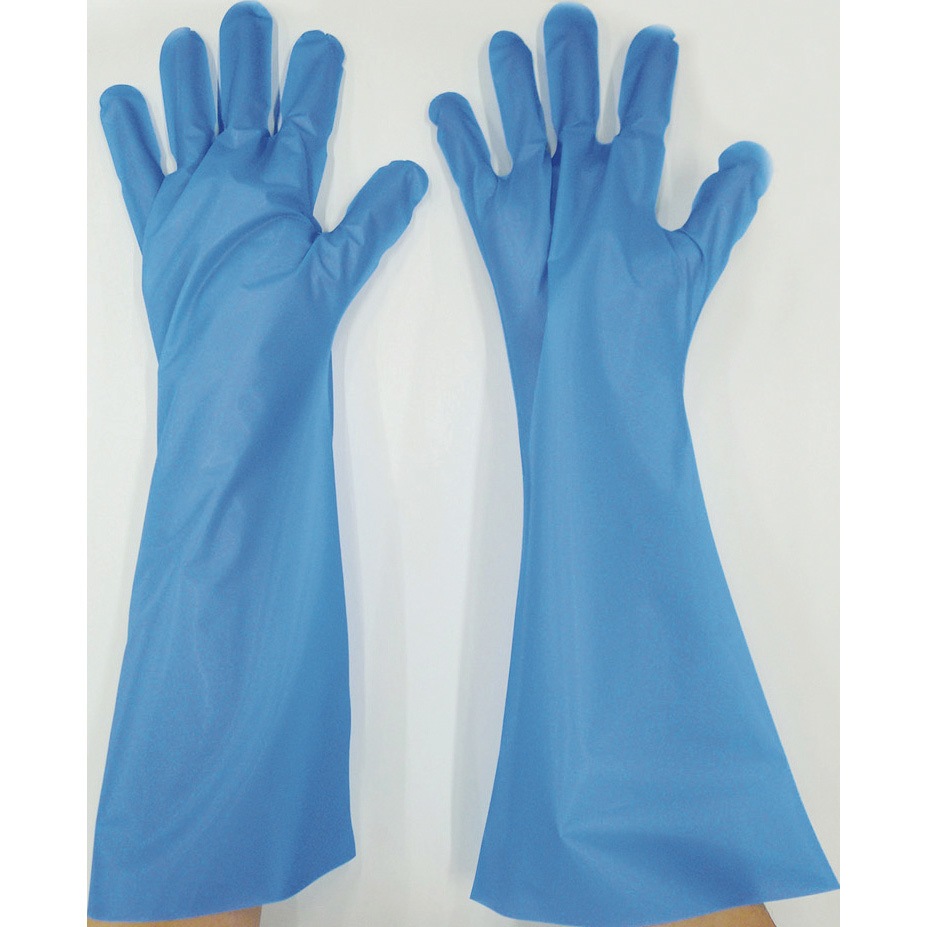 エンボス手袋ロング 5本絞り　ナチュラル　L ５０枚入✖️10袋✖️4ケース 東京パック] エンボス手袋ロング 5本絞り ナチュラル M 50枚入