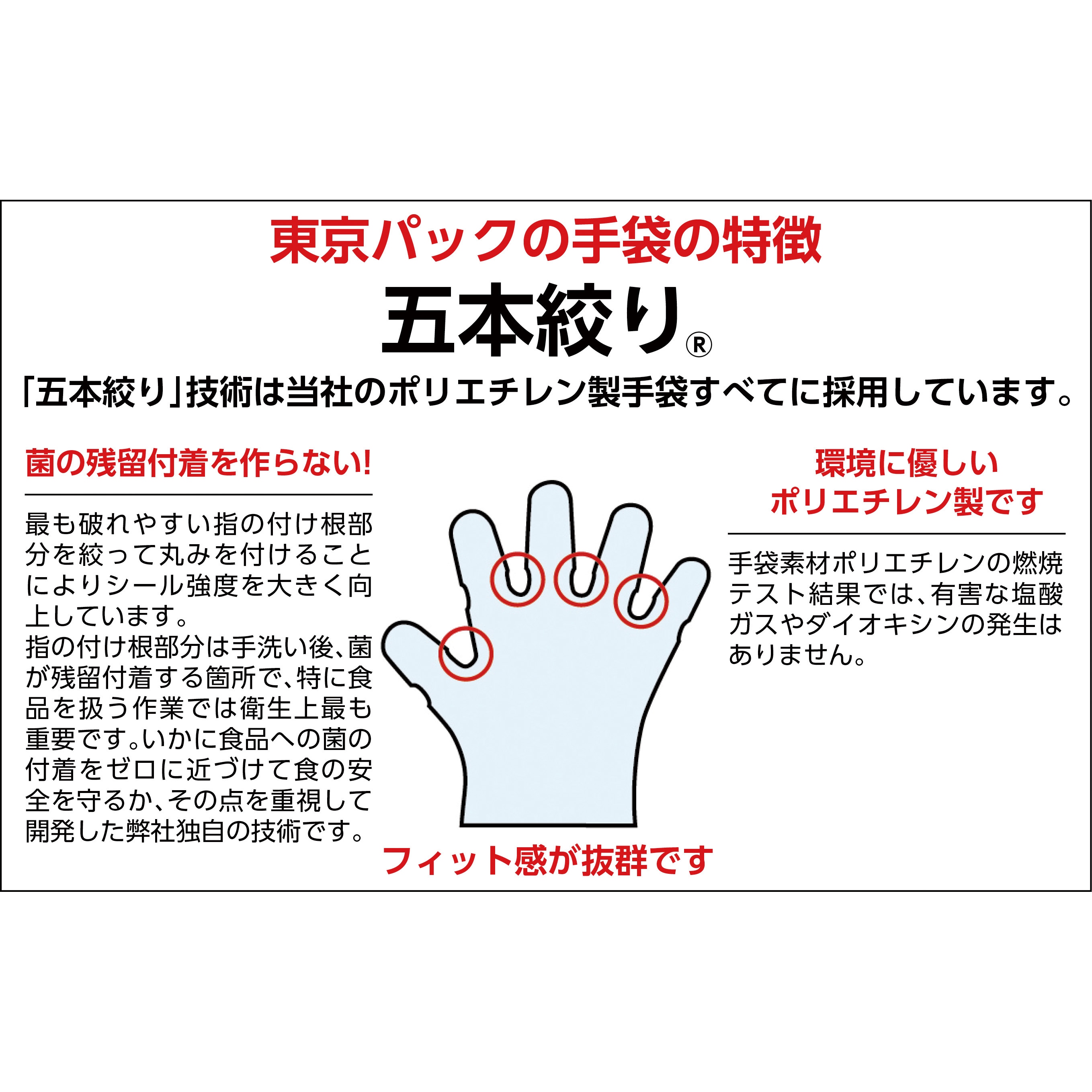 エンボス手袋ロング 5本絞り　ナチュラル　L ５０枚入✖️10袋✖️4ケース EL45L エンボス手袋ロング五本絞り 東京パック 50枚入