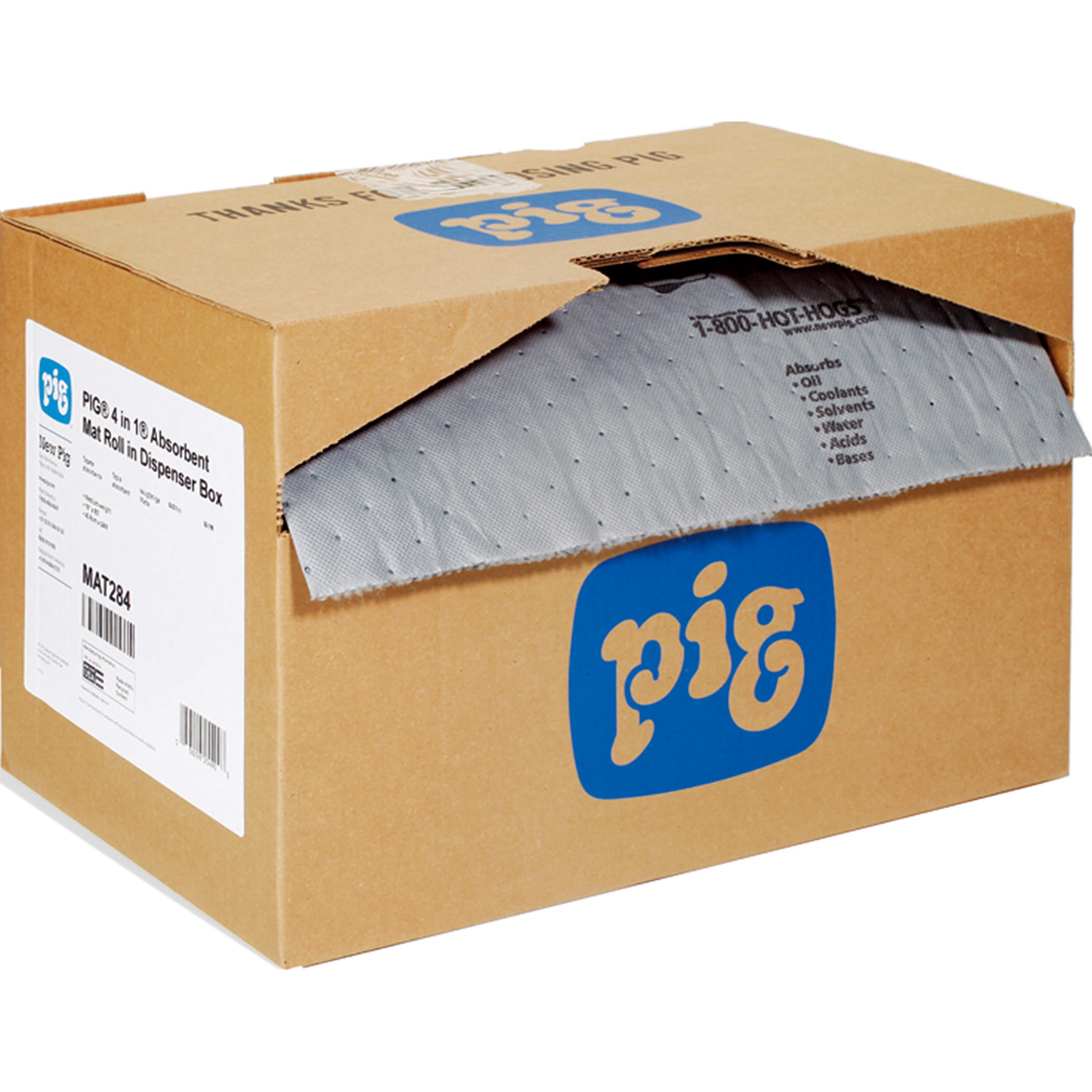 MAT284A フォーインワンピグ マットディスペンサー箱入 ピグ 厚さ3mm 1箱 MAT284A