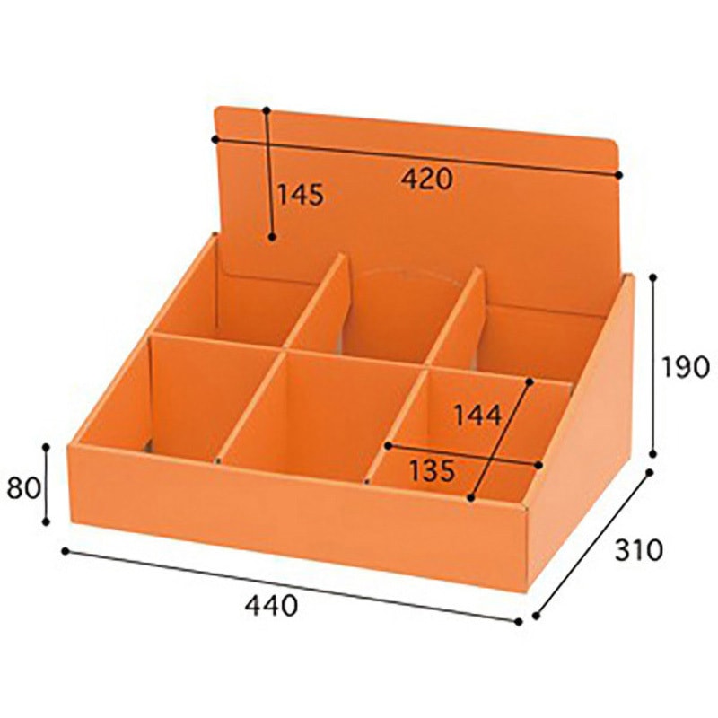 GS8-0091 カウンター用段ボール什器Dタイプ(GW398) アルファ