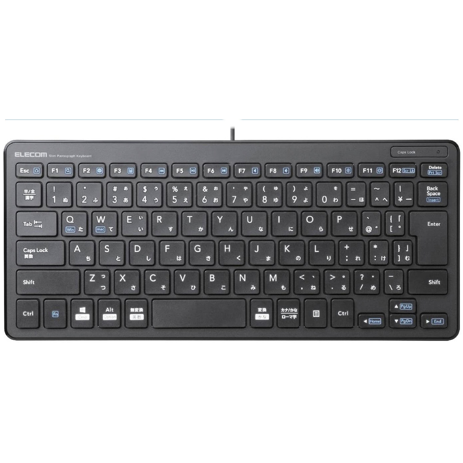 TK-FCP096BK キーボード 有線 USB接続 超薄型 パンタグラフ ミニサイズ