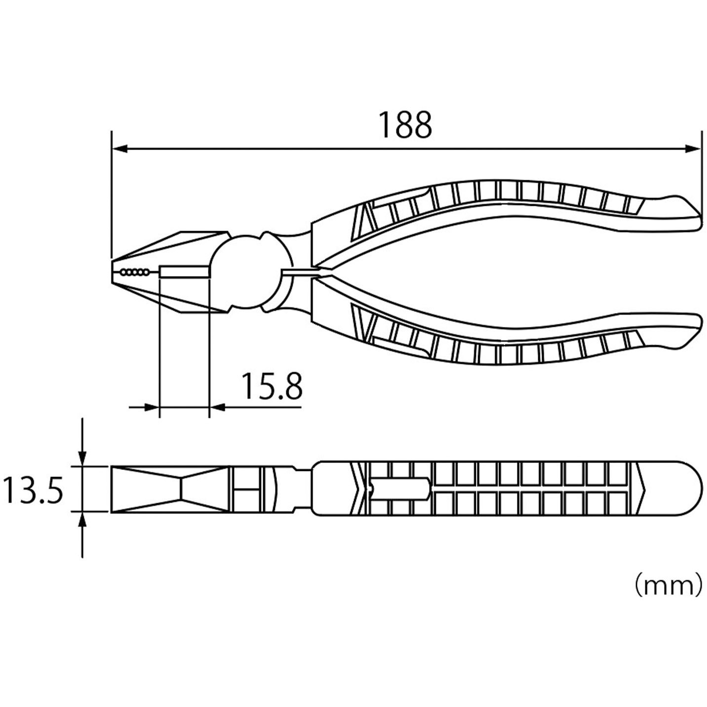J175P ペンチ(樹脂グリップ) 1丁 LOBSTER(ロブスター/エビ印
