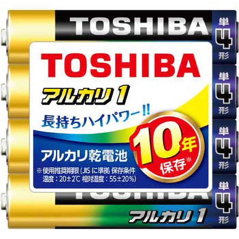 LR03AN 4KP アルカリ乾電池 アルカリ1 単4形 1パック(4本) 東芝 【通販