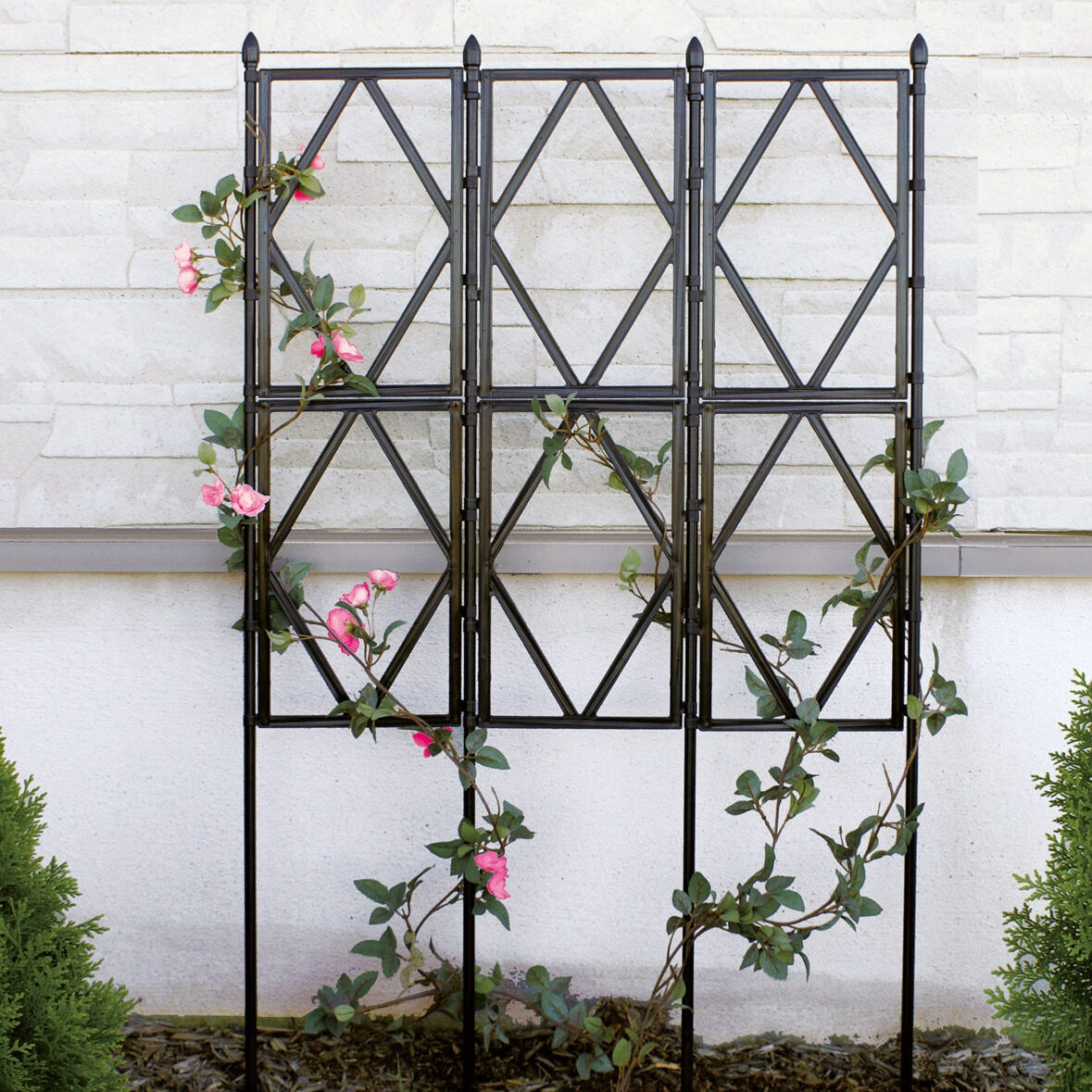 アンティーク トレリスローズ花柄フレンチファブリック レース装飾カーテンパネル アンティーク トレリスローズ花柄フレンチファブリック レース