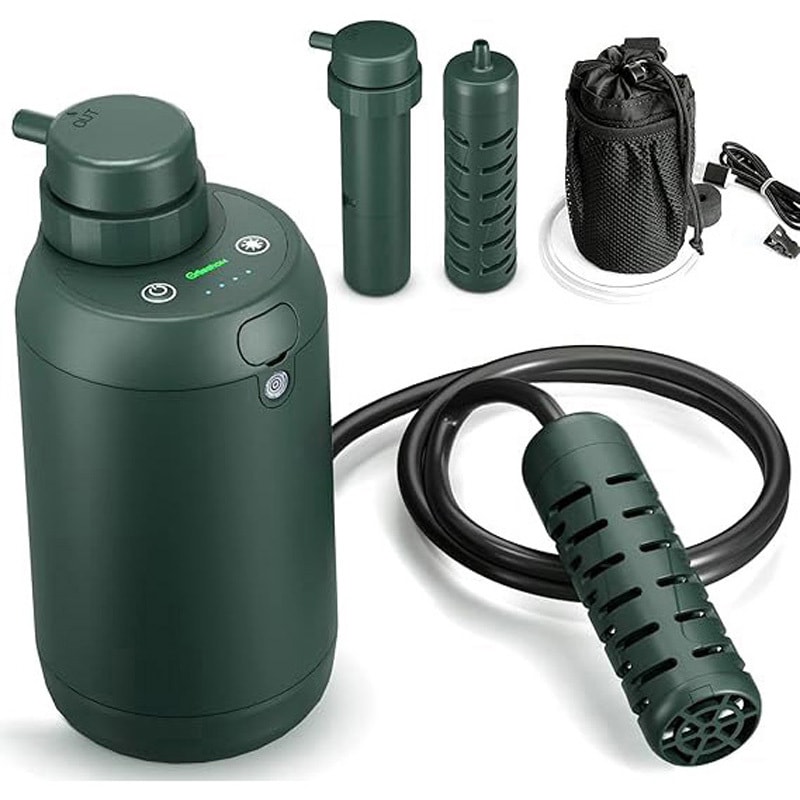 Giteshow 携帯浄水器 GS-2801 GS-2801-GN 携帯浄水器 Greeshow 1台 GS-2801-GN - 【通販