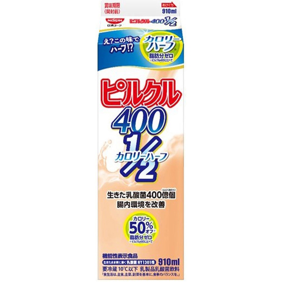 冷蔵]ピルクル400カロリーハーフ 1セット(910mL×6本) 日清ヨーク