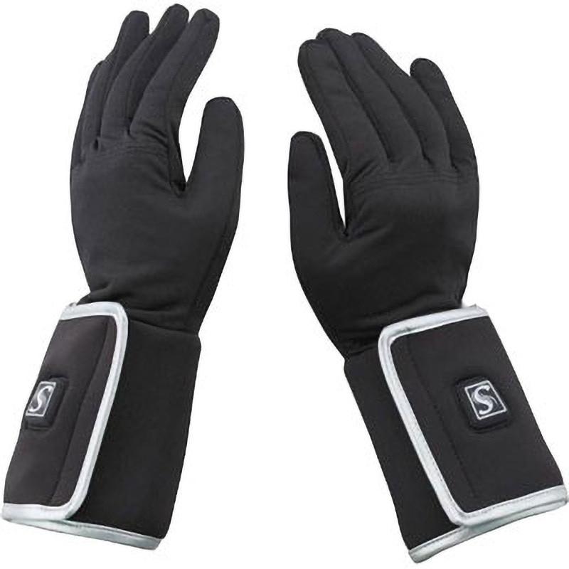 SHG-04(M&L) マイクロカーボンファイバーヒーター付き インナーソフト手袋 「おててのこたつ」 クマガイ電工 ブラック×ゴールド(縁取り)色 8,745円