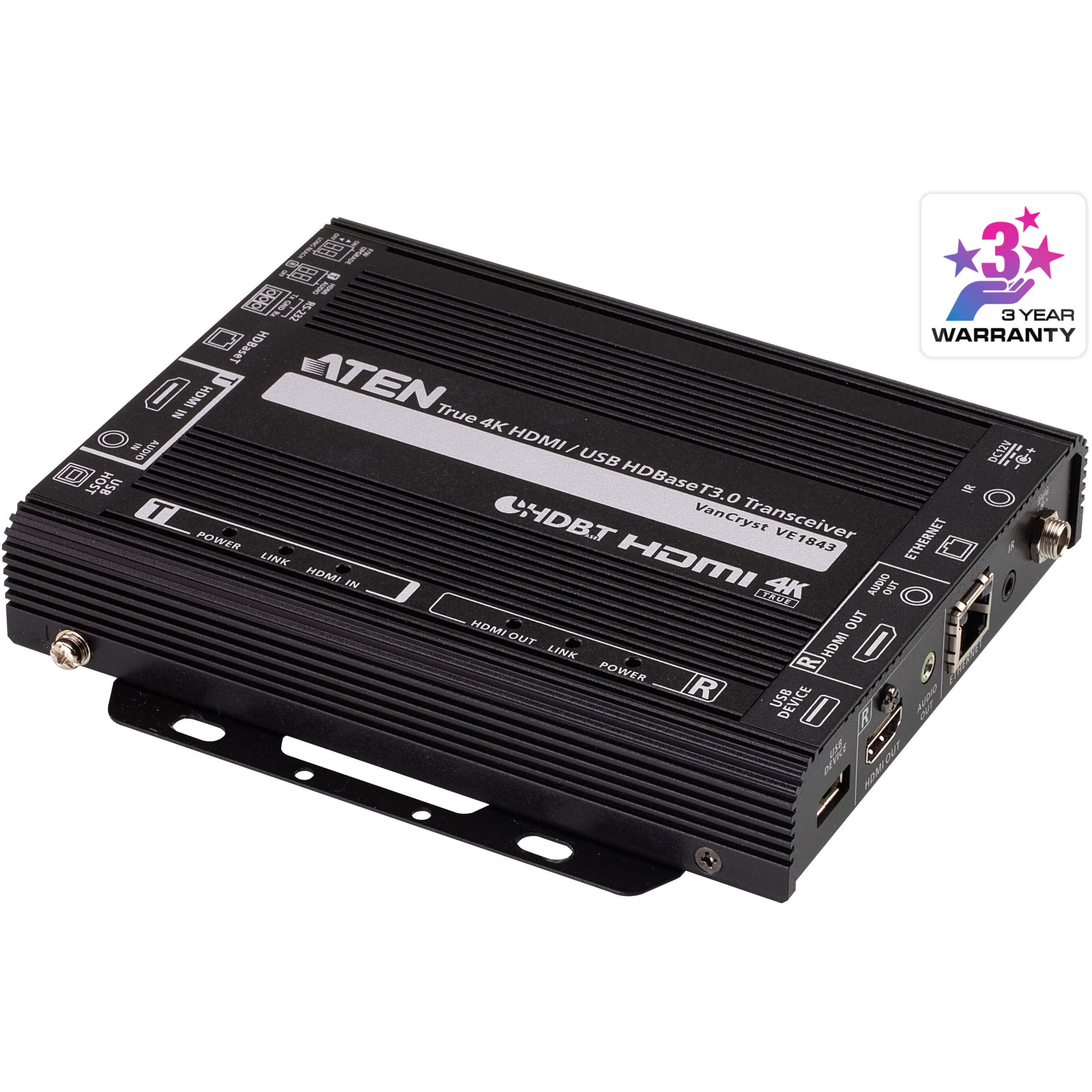 VE1843 HDMI / USB トランシーバー(4K60p &amp； HDBaseT 3.0 対応) 1台 ATEN 【通販モノタロウ】