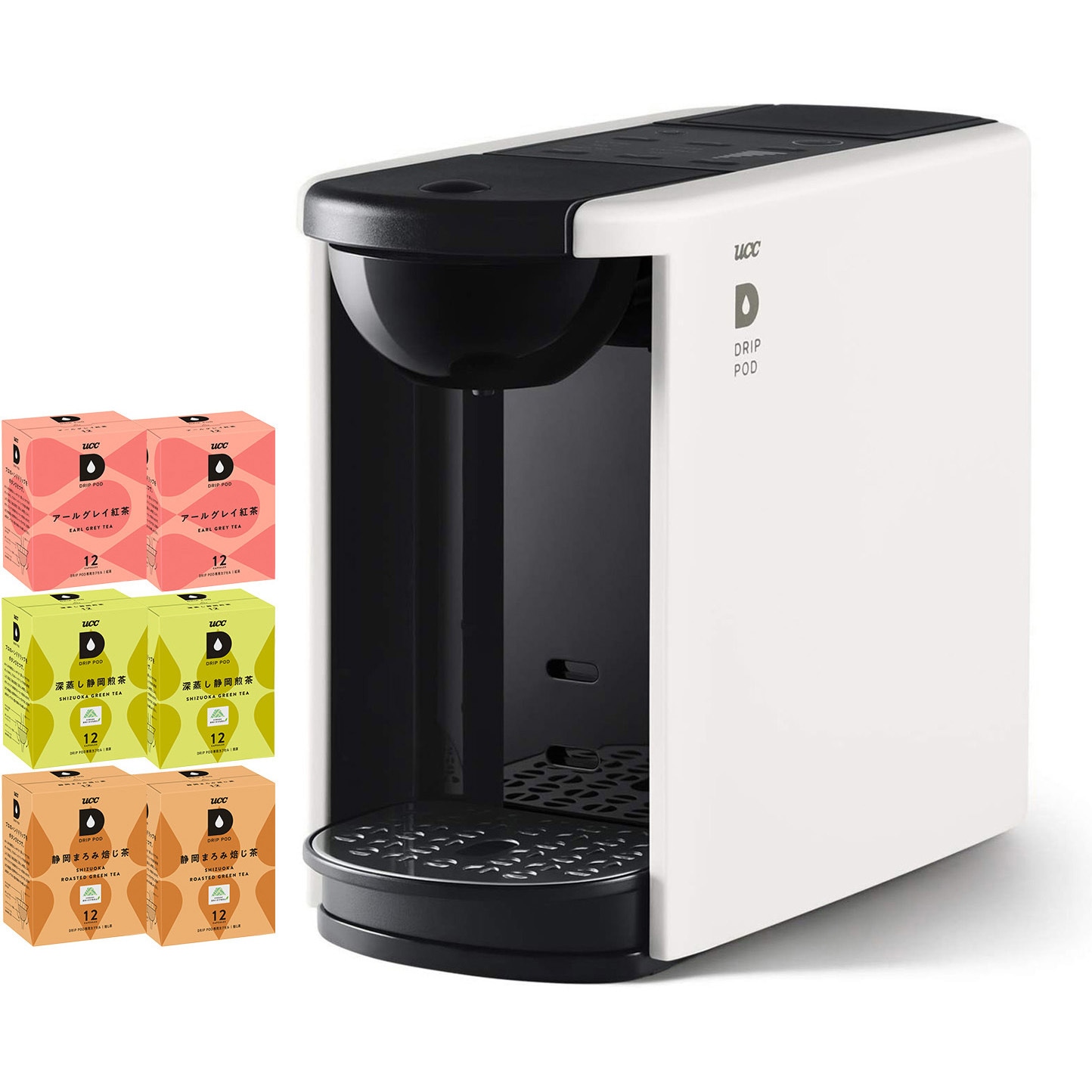 DP3(W)+アソートBOX 6箱 ティーセット カプセル式コーヒーメーカー 