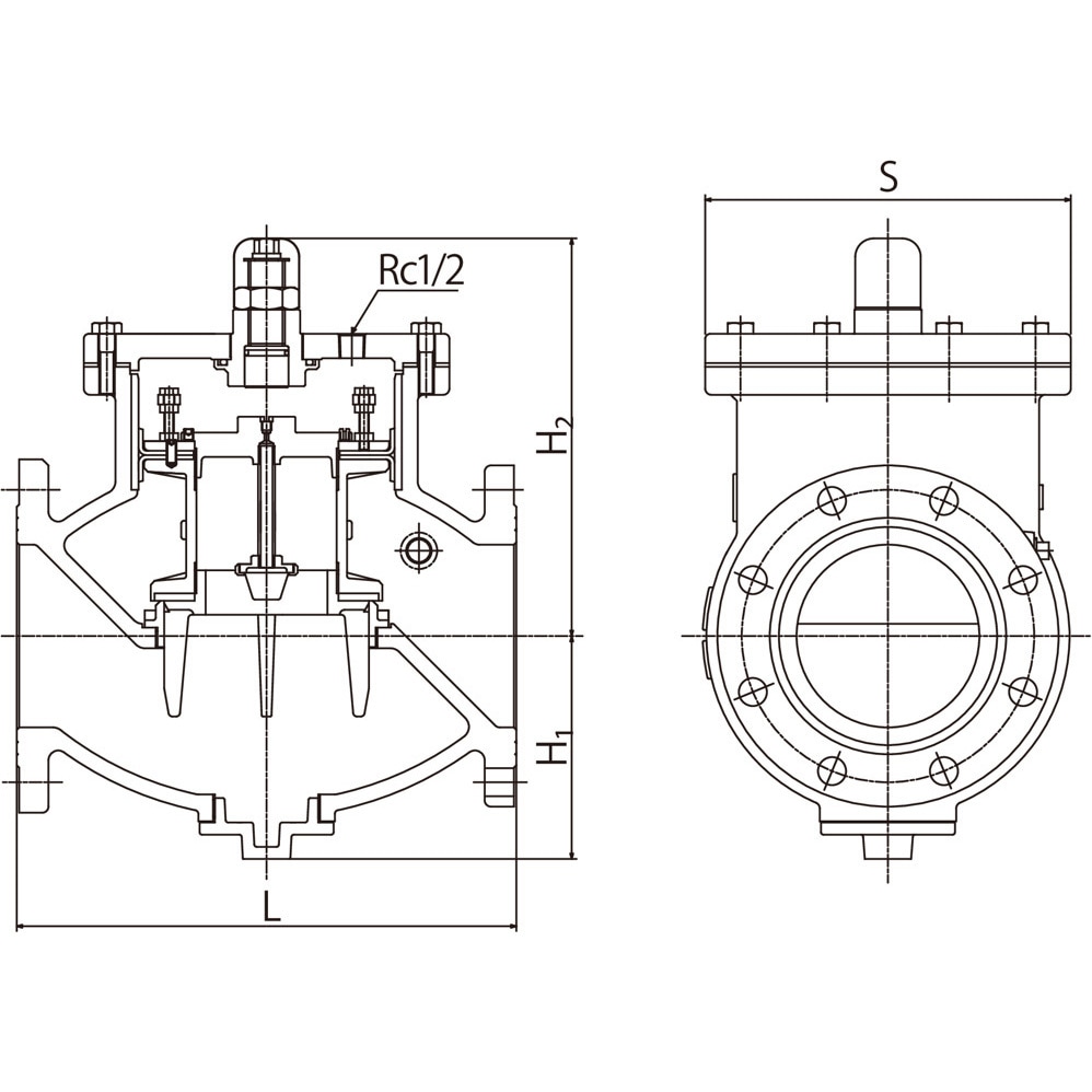 FSV150-SFN20X F号ボールタップ フランジ式ストレート型(サブマリンフロート式) 1個 アイエス工業所 【通販モノタロウ】