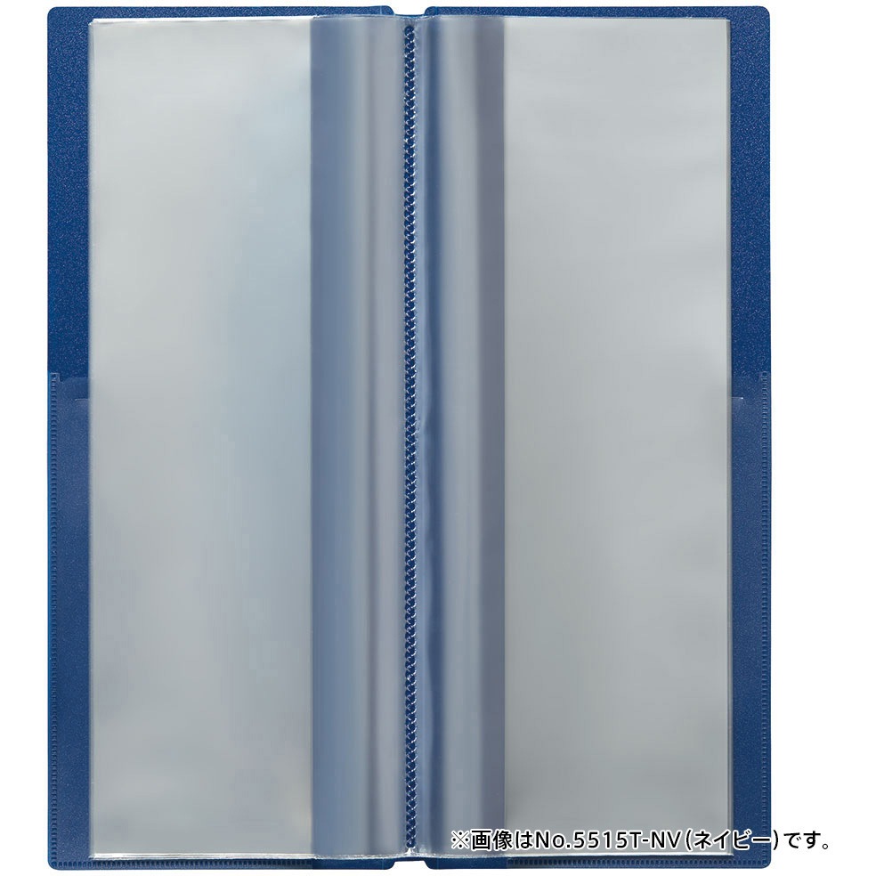 5515T-NV クリアーファイル ホッソ キングジム 材質PP ポケット数15