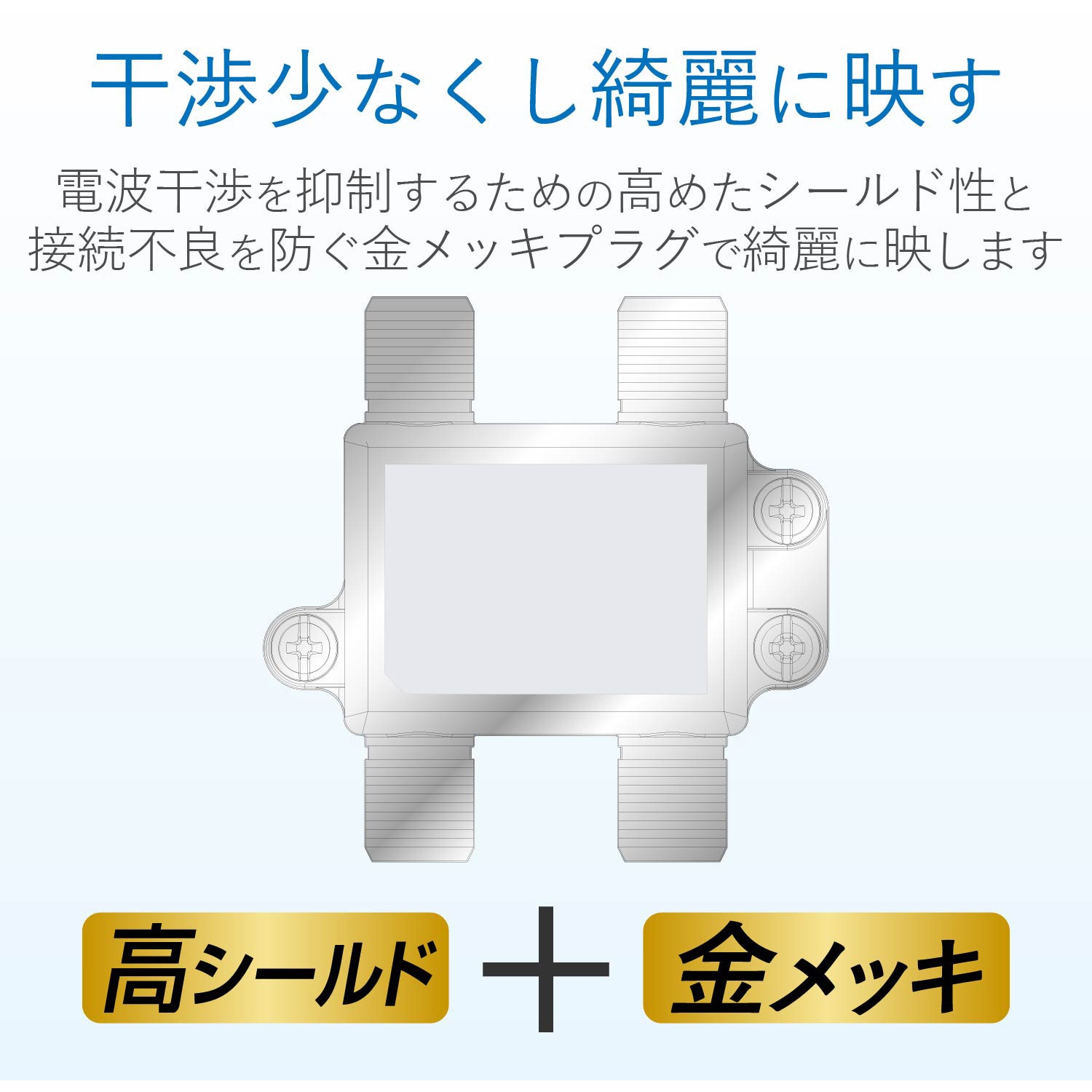 3DMLS 4K8K対応 分配器(全端子通電型) F型端子 DXアンテナ 分配