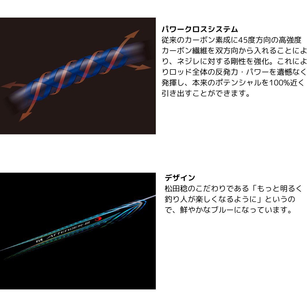 2.25-53 がま磯 アテンダー3 がまかつ Gamakatsu 継数5本 仕舞
