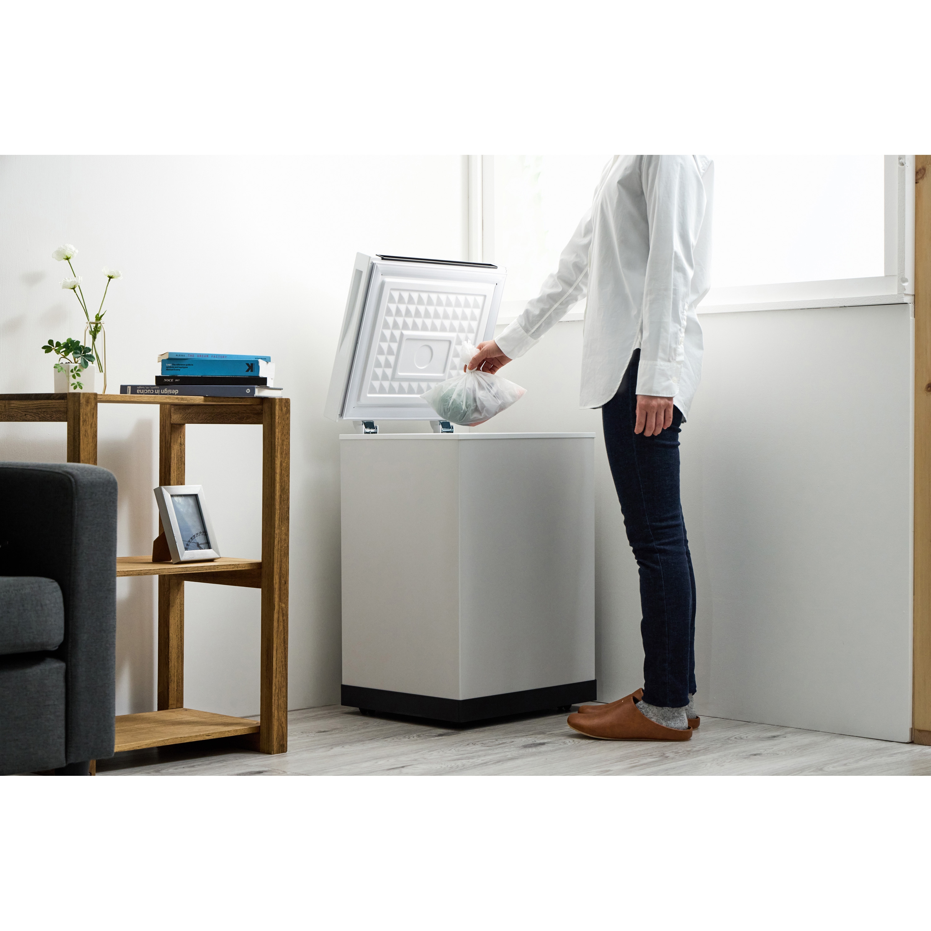 SCB-040-WH 冷やすゴミ箱 CLEAN BOX-L サンカ 容量38L ホワイト色 SCB