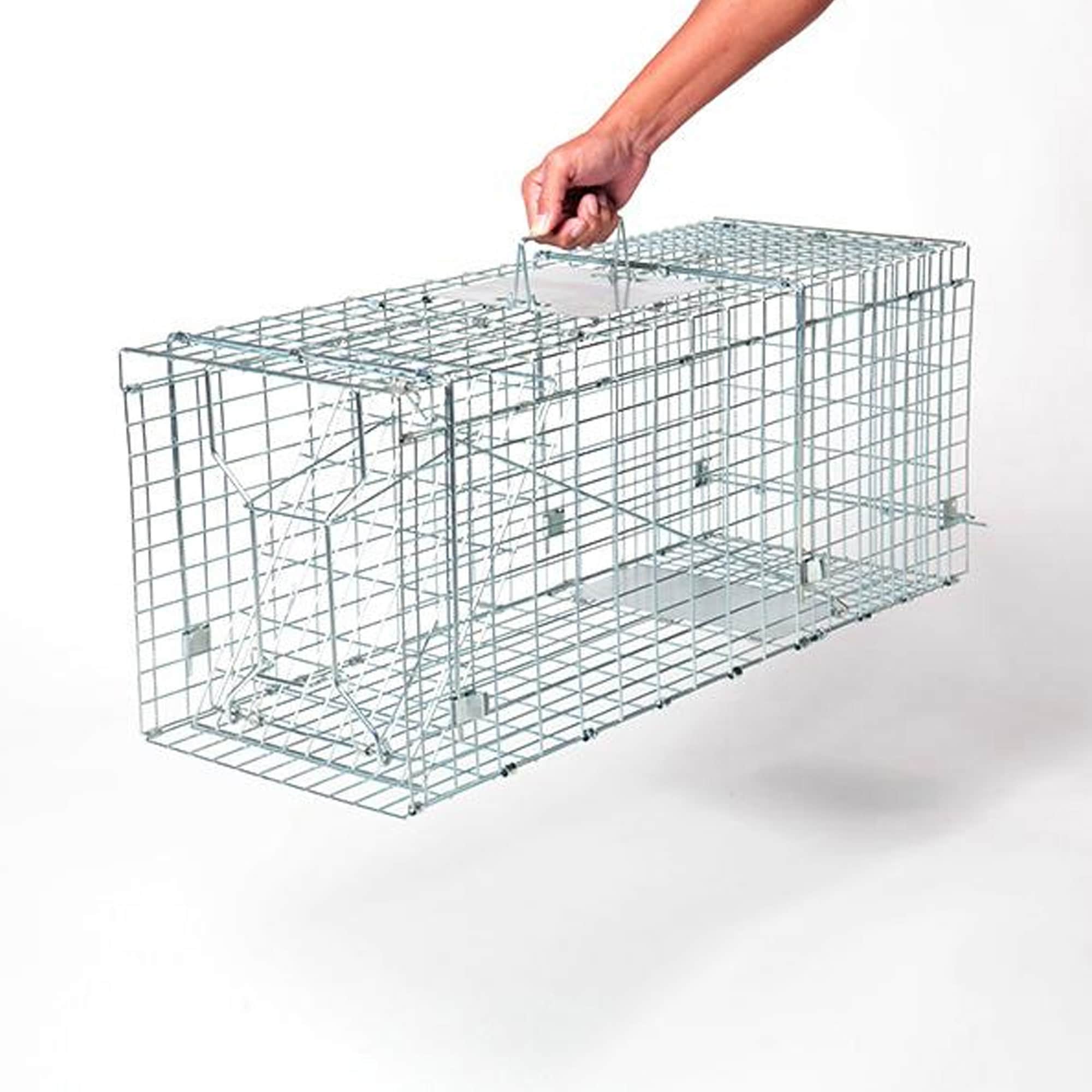 3454 3個セット小動物捕獲用M1個、L2個　 箱罠　折り畳み
ハクビシン アナグマ アライグマ駆除 対策に効果あり お手軽 折り畳みタイプ 小動物捕獲用 箱罠 片扉 1台 イノホイ 【通販