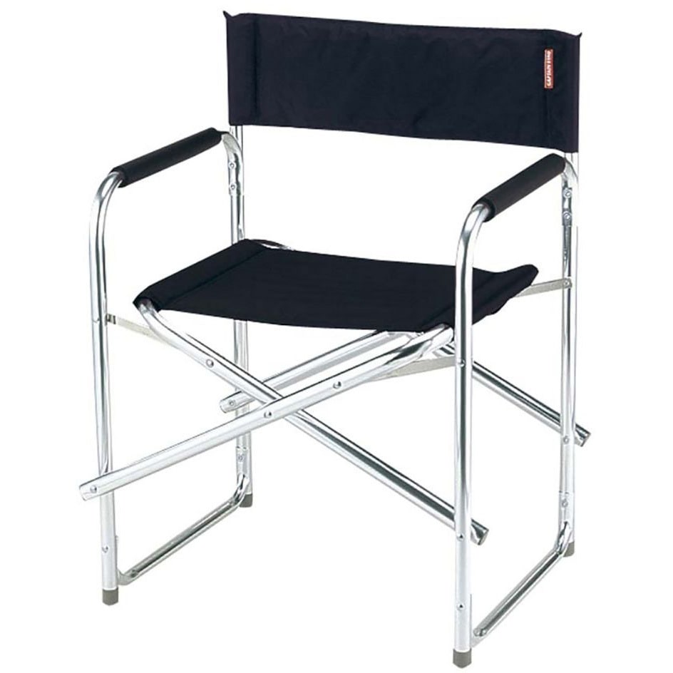 M-3802 グラシア アルミディレクターチェア(ブラック) 1個 CAPTAIN STAG 【通販モノタロウ】