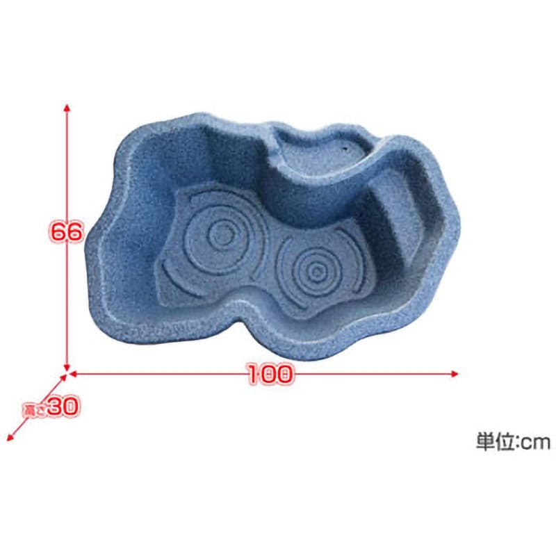 なごみ池(庭園埋め込みタイプ) ゼンスイ サイズL本体幅1000mm奥行660mm高さ300mm 1台 - 【通販モノタロウ】