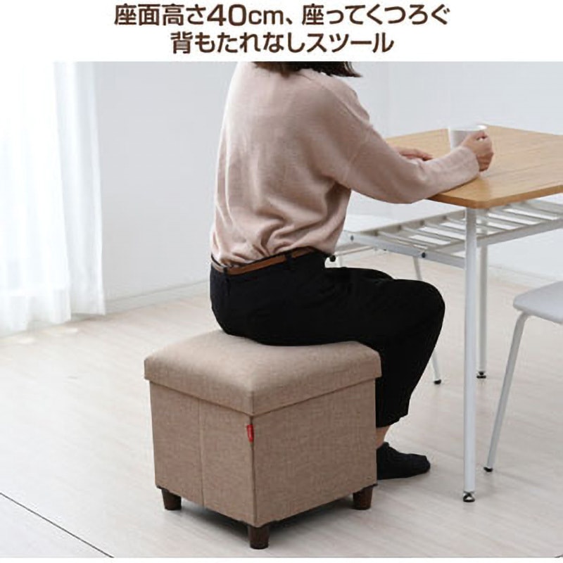 ALS-38(NV) 脚付き 収納スツール 1台 YAMAZEN(山善) 【通販