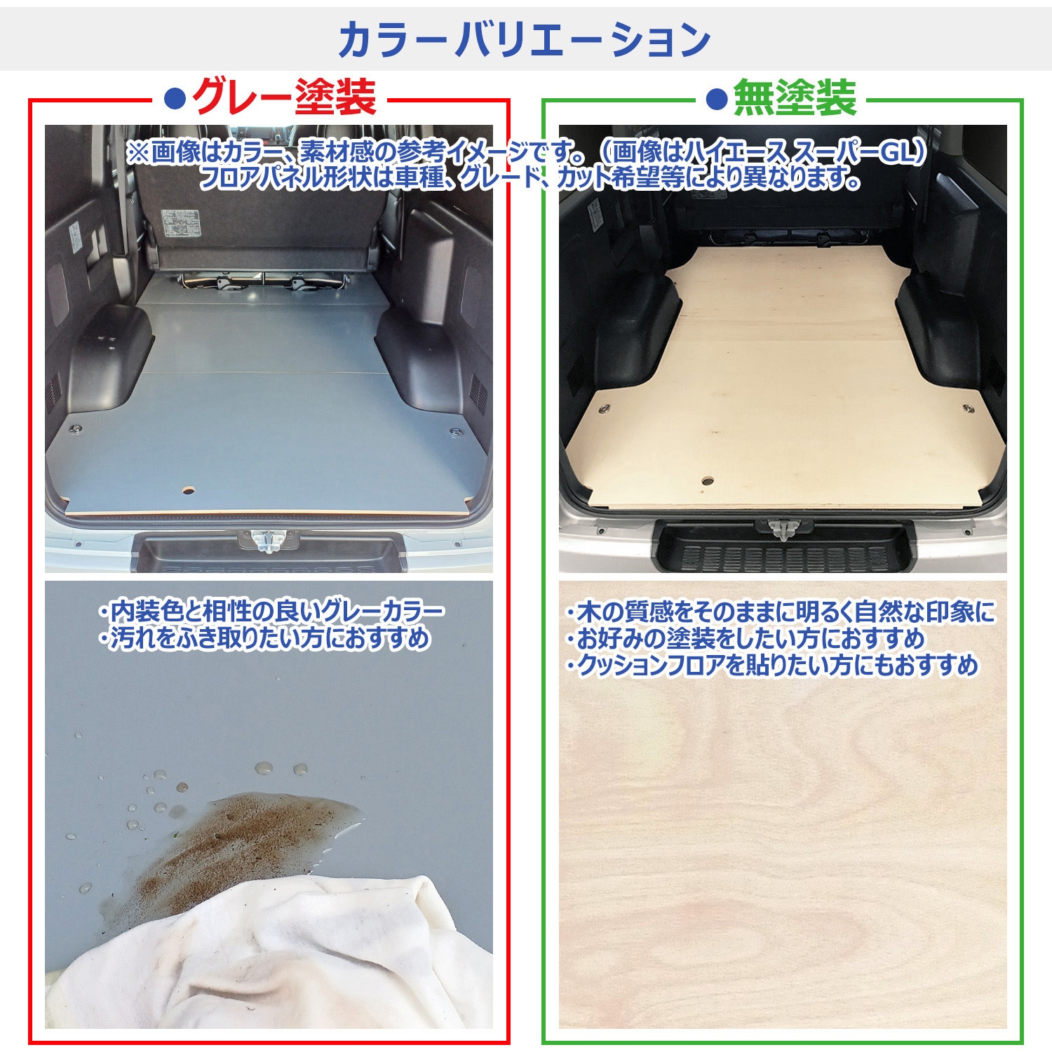 200-HG1-GR-349 200系ハイエース スーパーGL フロアパネル Sサイズ