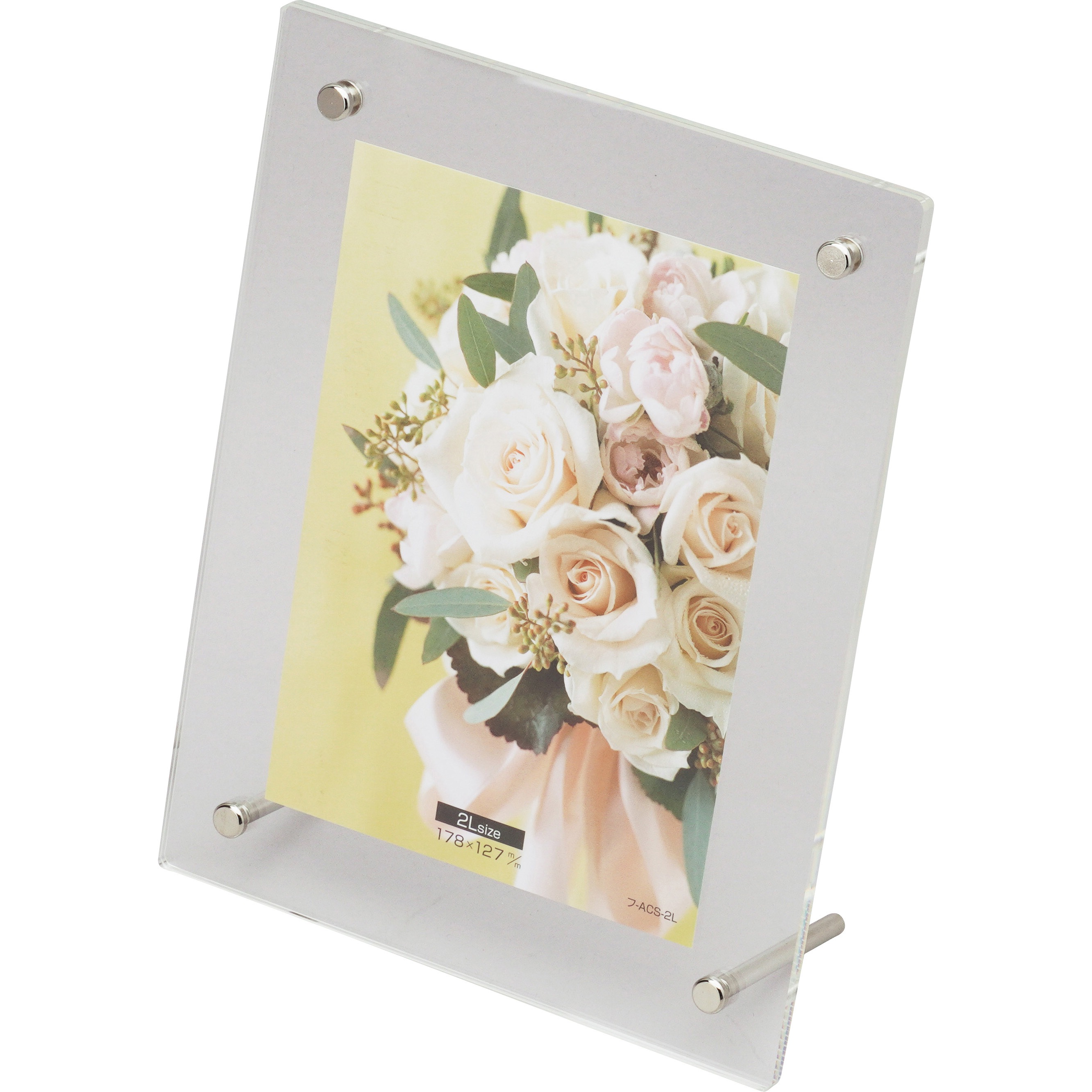 フ-ACS-2L アクリルクリアフレーム スタンドタイプ ナカバヤシ 収納