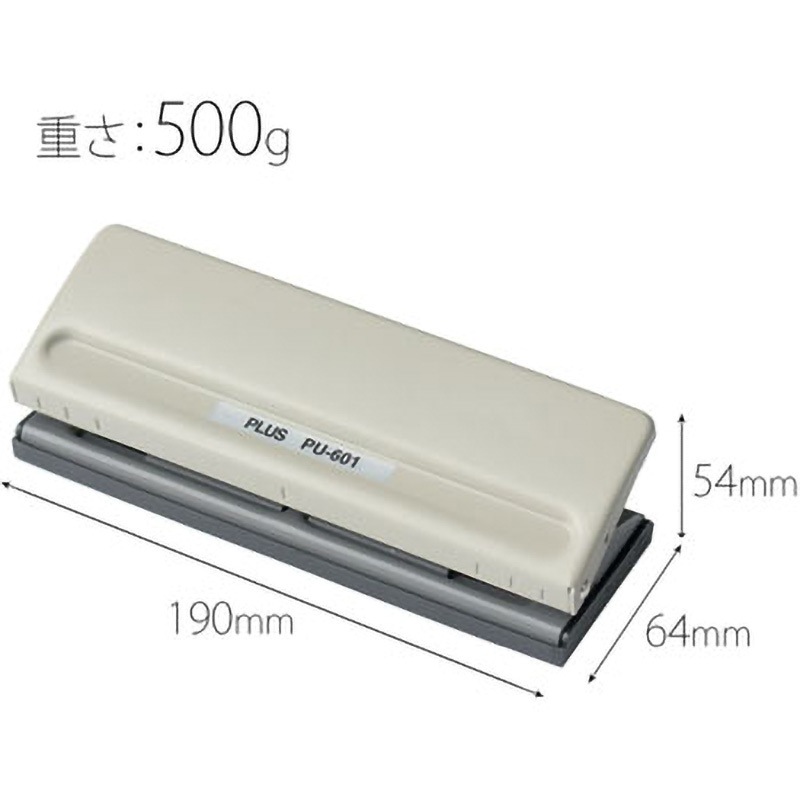 PU-601(34000) バインダー式手帳6穴パンチ 1個 PLUS(プラス)[文具