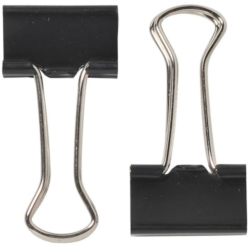 CP-105-10P(35583) ダブルクリップ PLUS(プラス)[文具] ブラック色 1箱