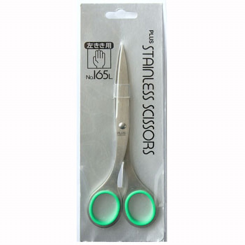NO.165L(34940) ハサミ 左利き用 ステンレス 左右対称 1個 PLUS(プラス