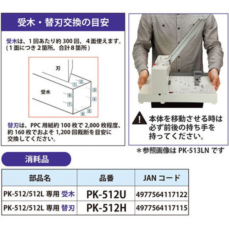PK-512H(26152) 断裁機 専用替刃 プラス(文具) 適合:断裁機PK PK-512H(26152) 断裁機 専用替刃 プラス(文具) 適合:断裁機PK
