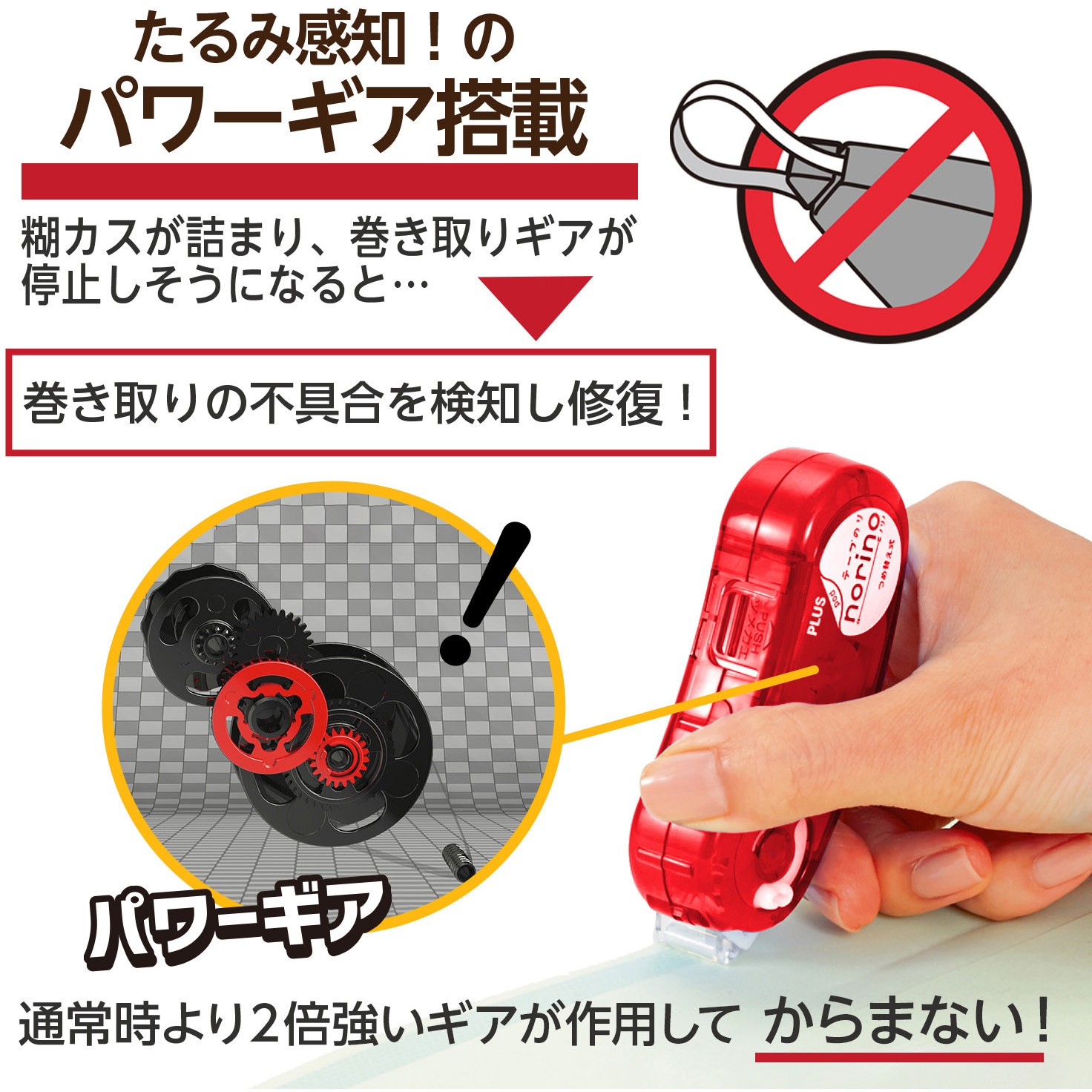 TG-1122R(38-906) テープのり norino (ノリノポッド) 強力に