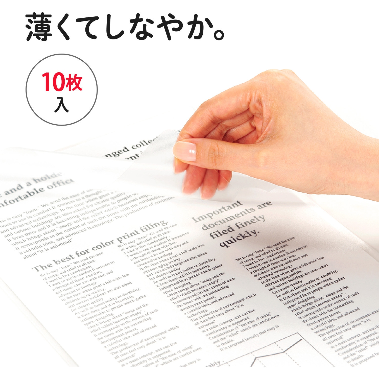 FL-160HO-10(88113) 薄型軽量フィルムホルダー PLUS(プラス)[文具