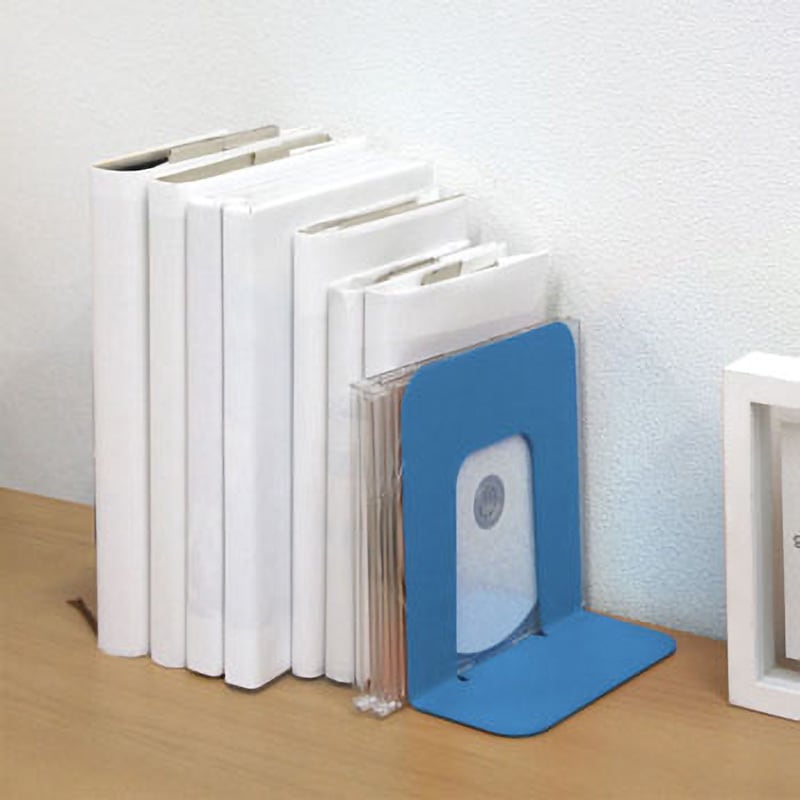 BS-203(36338) ブックエンド Sタイプ PLUS(プラス)[文具] ブルー色 1枚