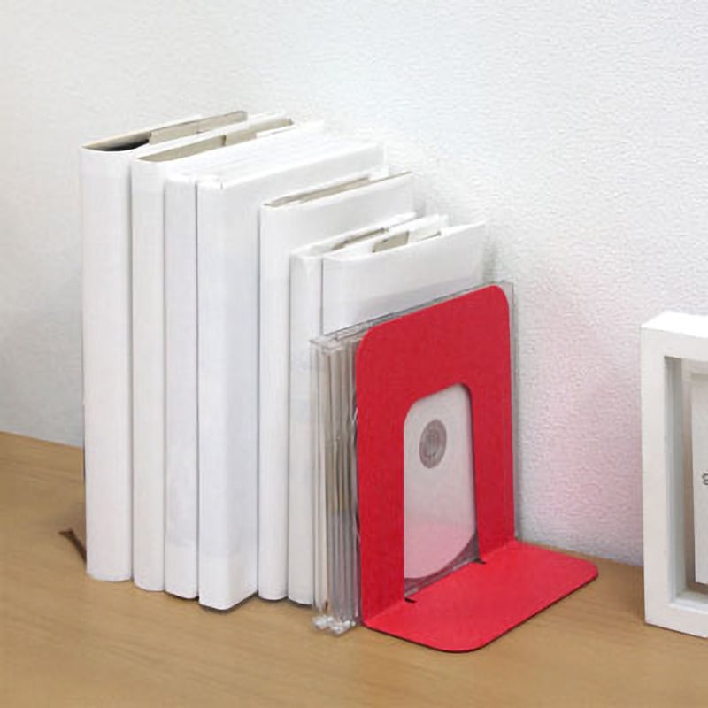 BS-203(36342) ブックエンド Sタイプ PLUS(プラス)[文具] ピンク色 1枚