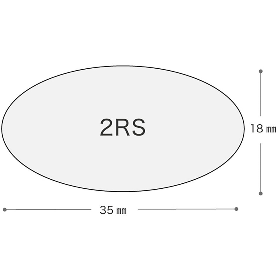 M-2RS 透明ロールシール HEADS(ヘッズ) 幅35mm高さ18mm厚さ0.05mm 1袋