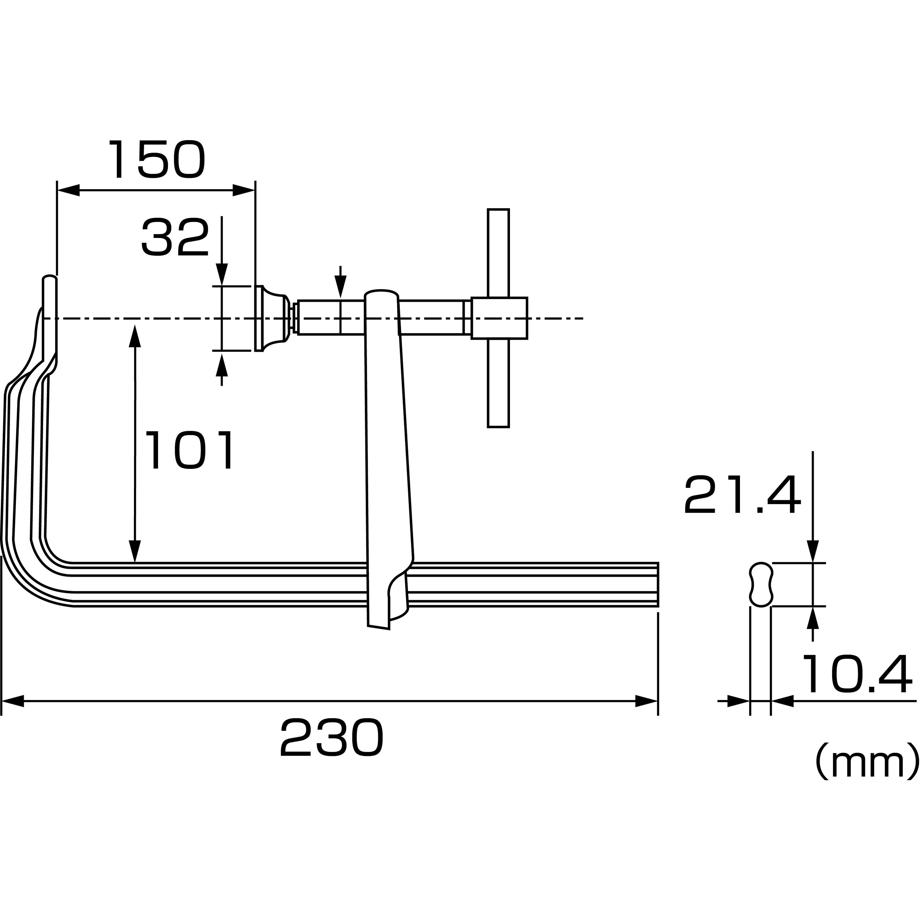BM1510A 万力 バーハンドル標準型 LOBSTER(ロブスター/エビ印