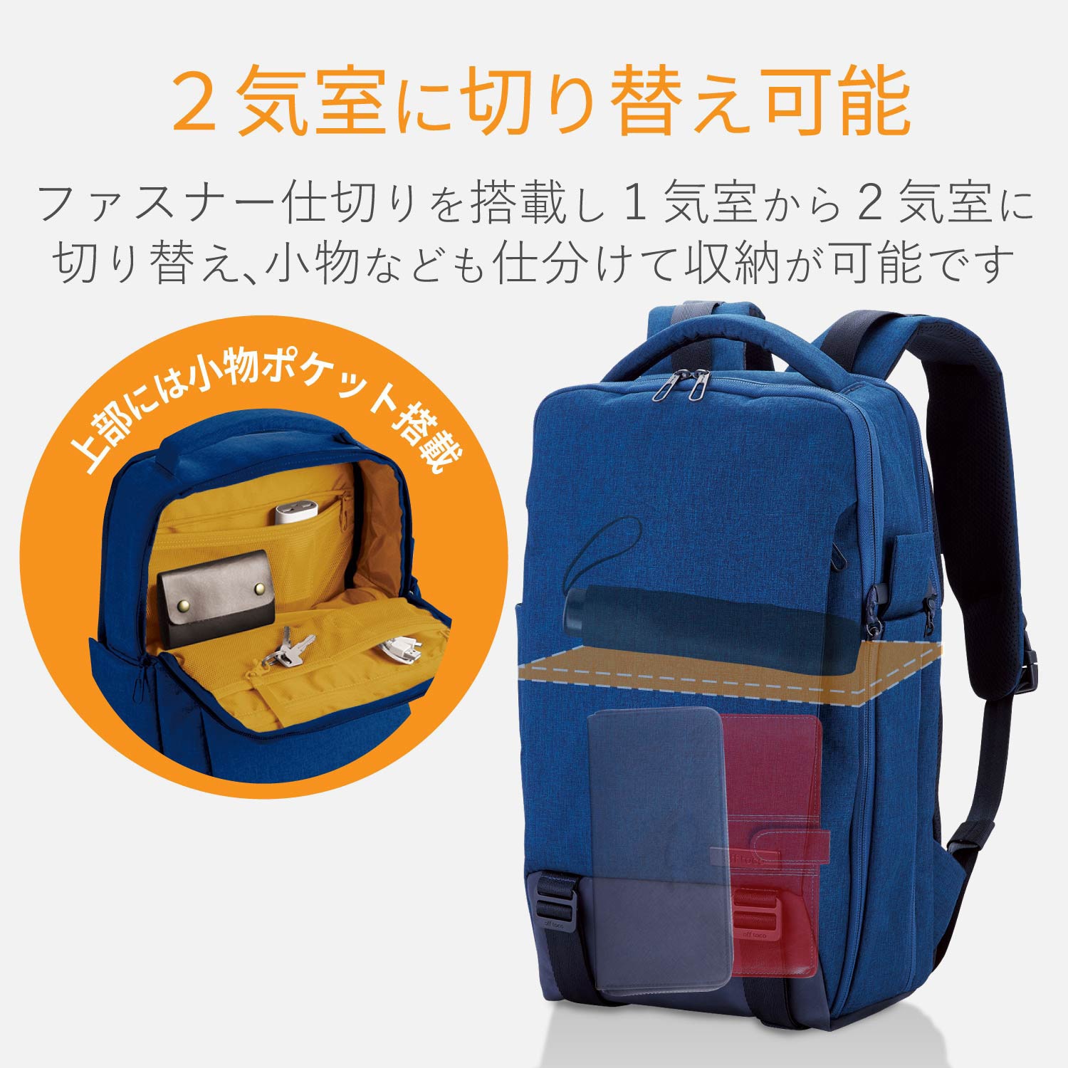 BM-OF02NV PCバッグ 15.6インチ リュック バックパック ビジネス