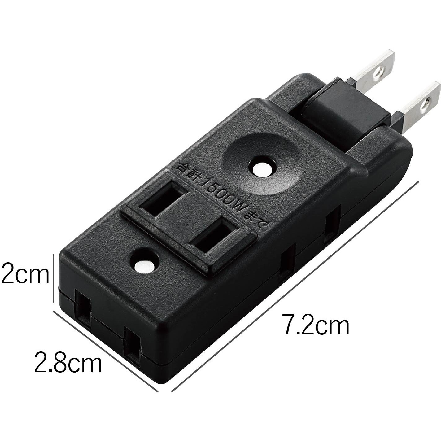 AVT-M01-24WH 電源タップ コンセント 4個口 2P 小型 スイングプラグ