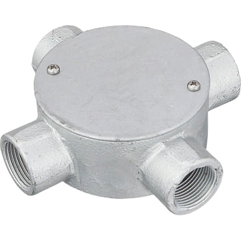 DF2851P 丸型露出ボックス(鋳鉄製) Panasonic(パナソニック) 種類:薄鋼電線管用/4方出   DF2851P