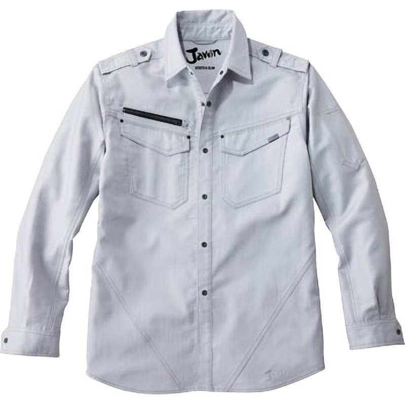52604 Jawin ストレッチ長袖シャツ 52604 自重堂 サイズS着丈