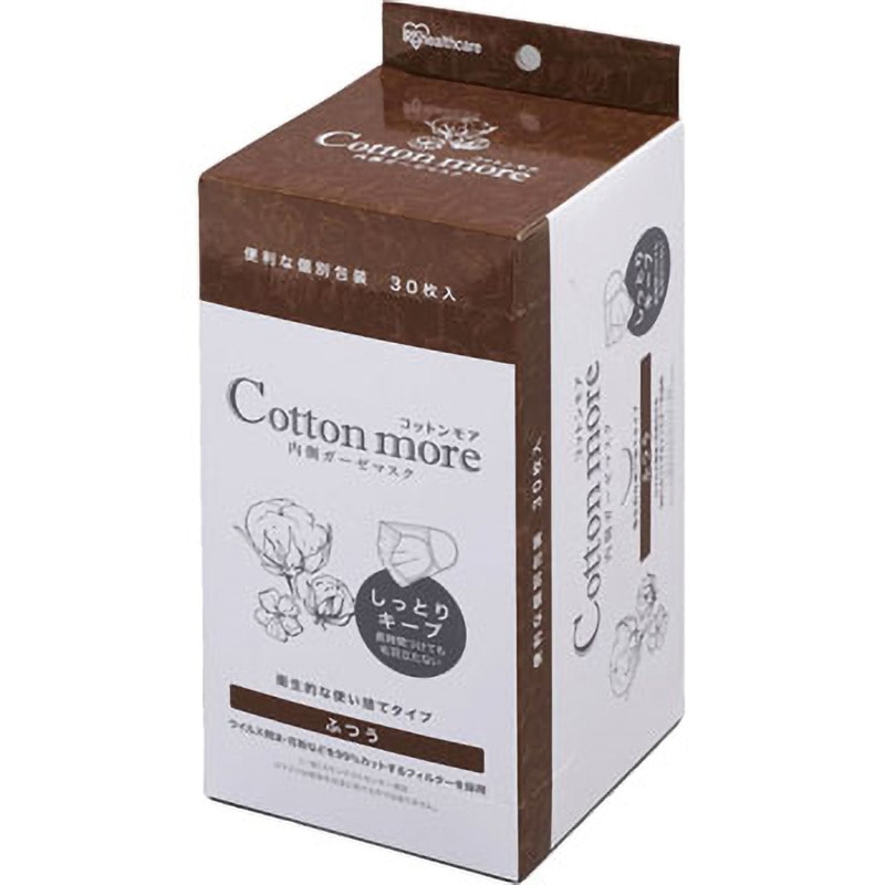 PK-G30M Cotton more 内側ガーゼマスク アイリスオーヤマ 耳かけ 個