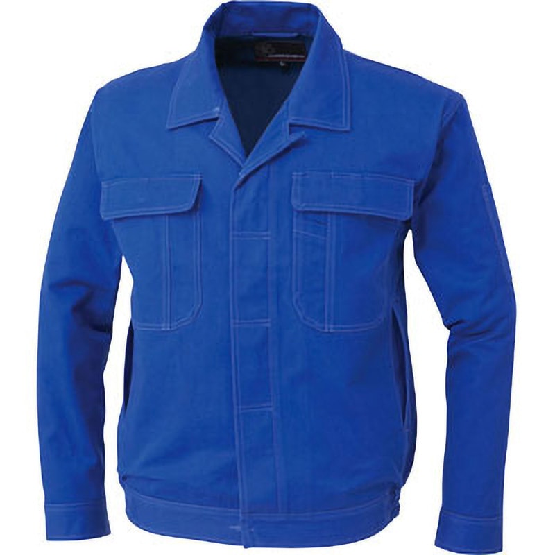 A-4672 立体カットヒヨクブルゾン A-4672 コーコス信岡 名入れ可 消臭効果 綿100% ブルー色 SS着丈59cm