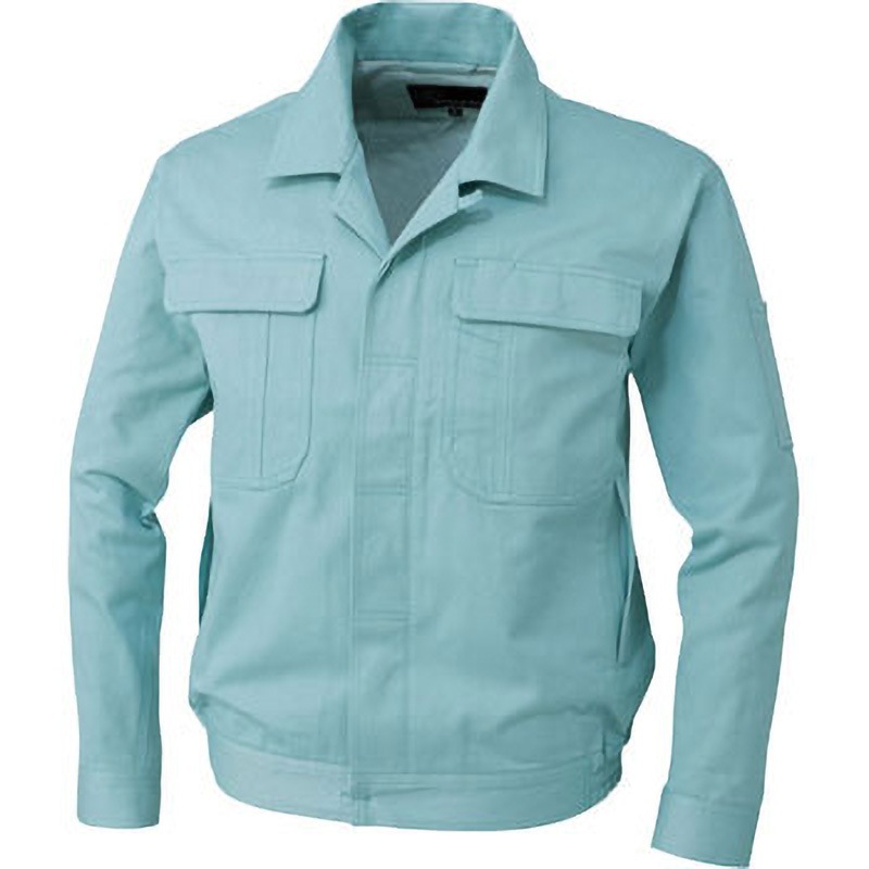 A-4672 立体カットヒヨクブルゾン A-4672 コーコス信岡 名入れ可 消臭効果 綿100% グリーン色 SS着丈59cm