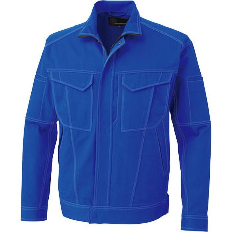 A-4670 立体カットブルゾン A-4670 コーコス信岡 名入れ可 消臭効果 綿100% ブルー色 SS着丈59cm