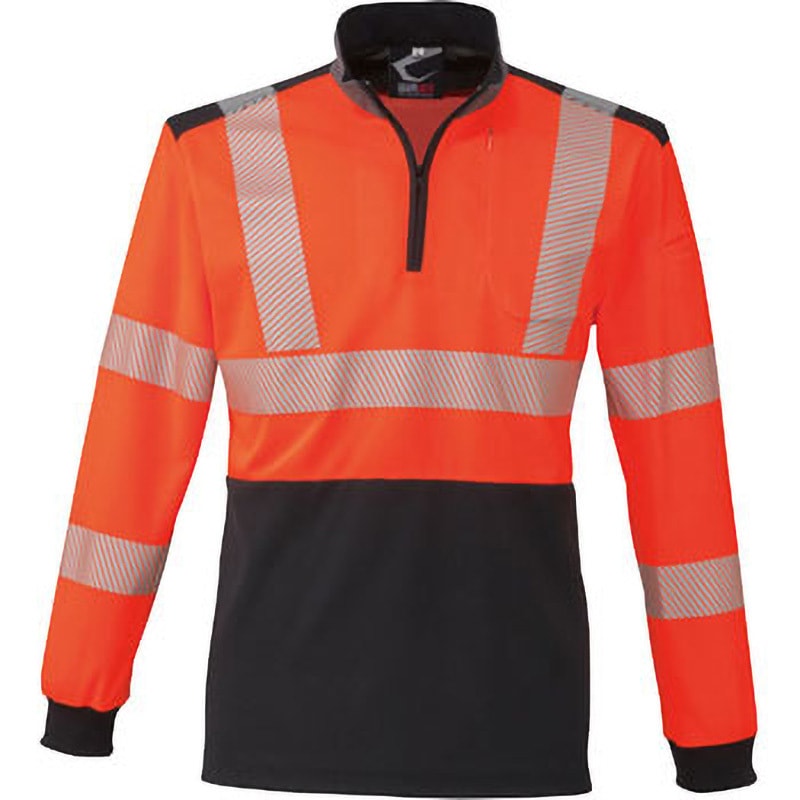 CS-2478 高視認安全長袖ポロシャツ CS-2478 コーコス信岡 サイズS防護服・保護服・特殊服