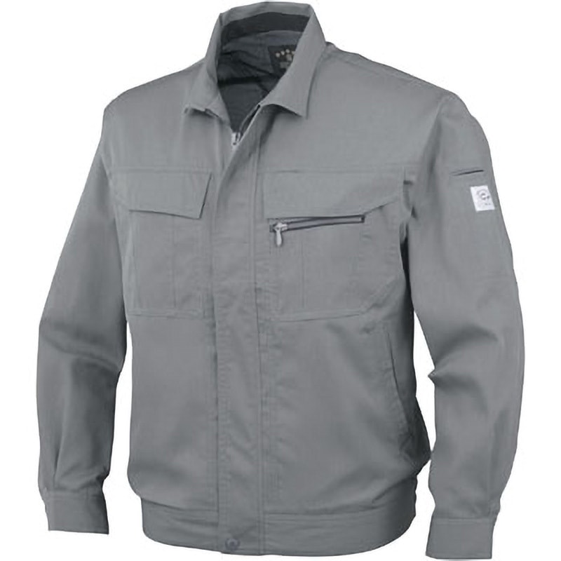 A-4451 エコ5IVEスター 長袖ブルゾン A-4451 コーコス信岡 混率(%):ポリエステル65・綿35 グレー色 3S着丈58cm