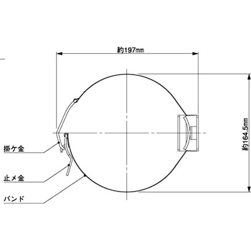 YA-20XL-BL 消火器ブラケットバンド式 1個 ヤマトプロテック