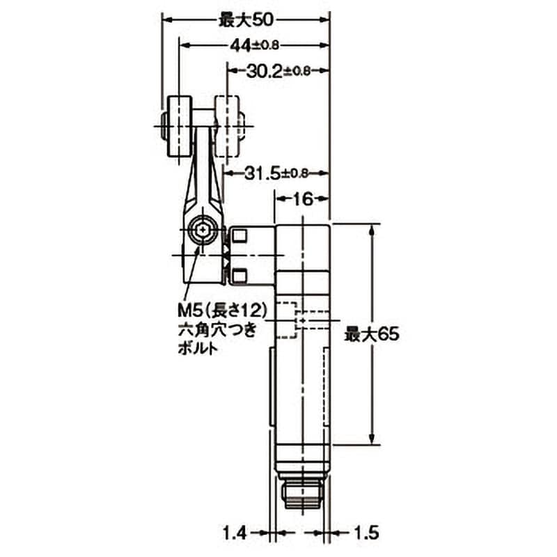 D4CC-4024 小形リミットスイッチ D4CC オムロン(omron) 動作表示灯あり(標準タイプ) ローラ・レバー形 - 【通販モノタロウ】