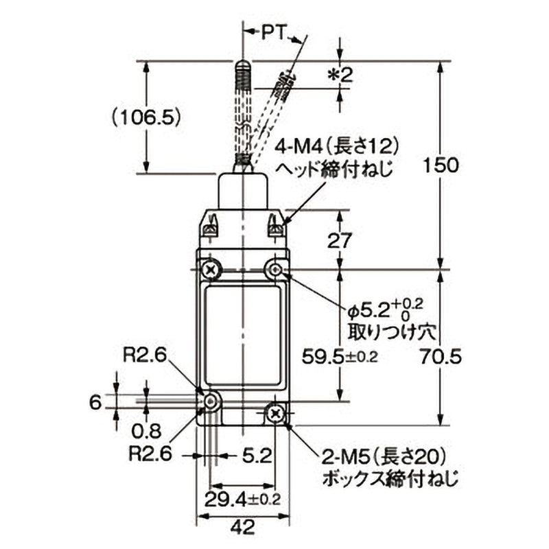 D4A-3116N 小型重装備リミットスイッチ D4A-□N 1個 omron(オムロン) 【通販モノタロウ】