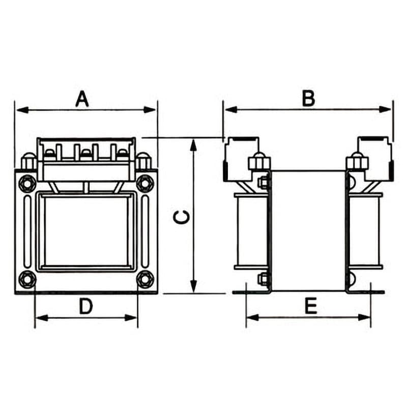 単相 複巻トランスWTP-A(ケースなし) 0/200/220V 容量500VA